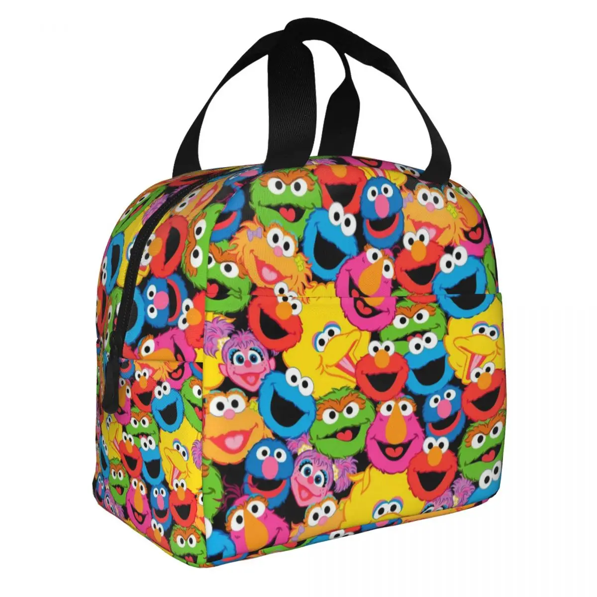 Elmo Cookies Monsters Cartoon Insulated Lunch Bags Street Sesamee Reusable Thermal Bag Tote Lunch Box  Food Storage Bags