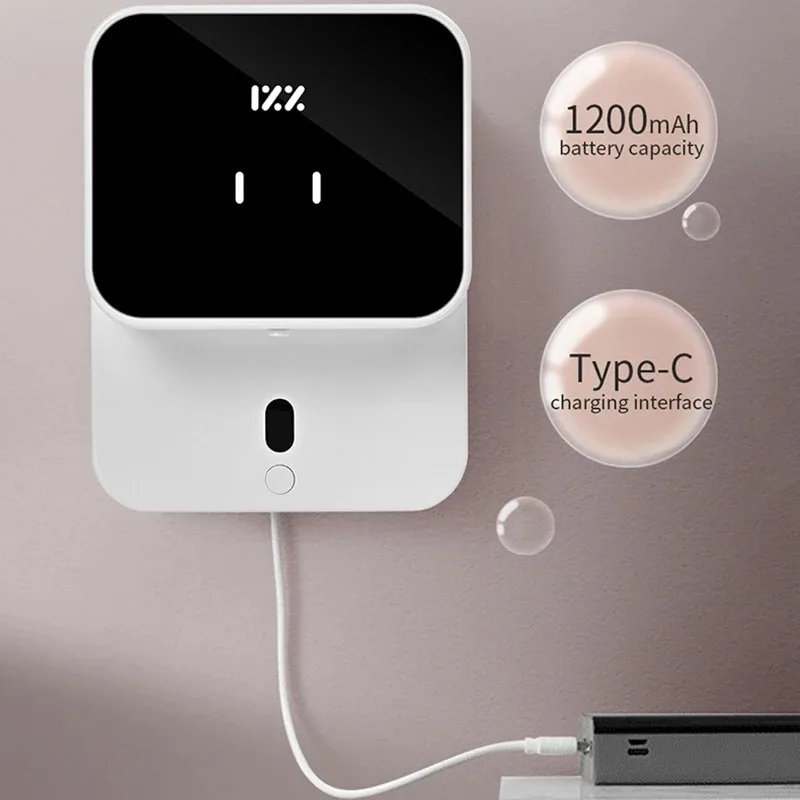 Xiaomi 280ML Wall-mounted LED Screen Hand Washing Machine Automatic Induction Foam Soap Dispenser Infrared Smart Hand Machine