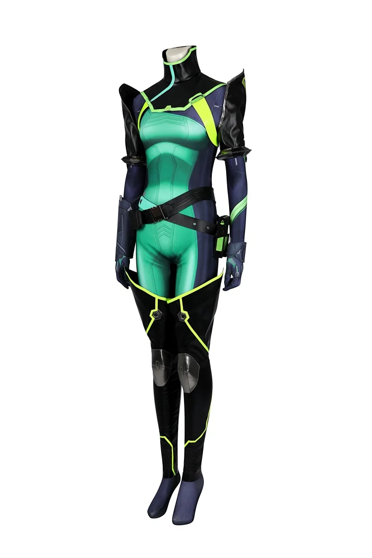 Game Valorant Viper Cosplay Warrior Catsuit Women Fantasia Green Combat Uniform Bodysuit Suit Halloween Disguise Jumpsuit Outfit