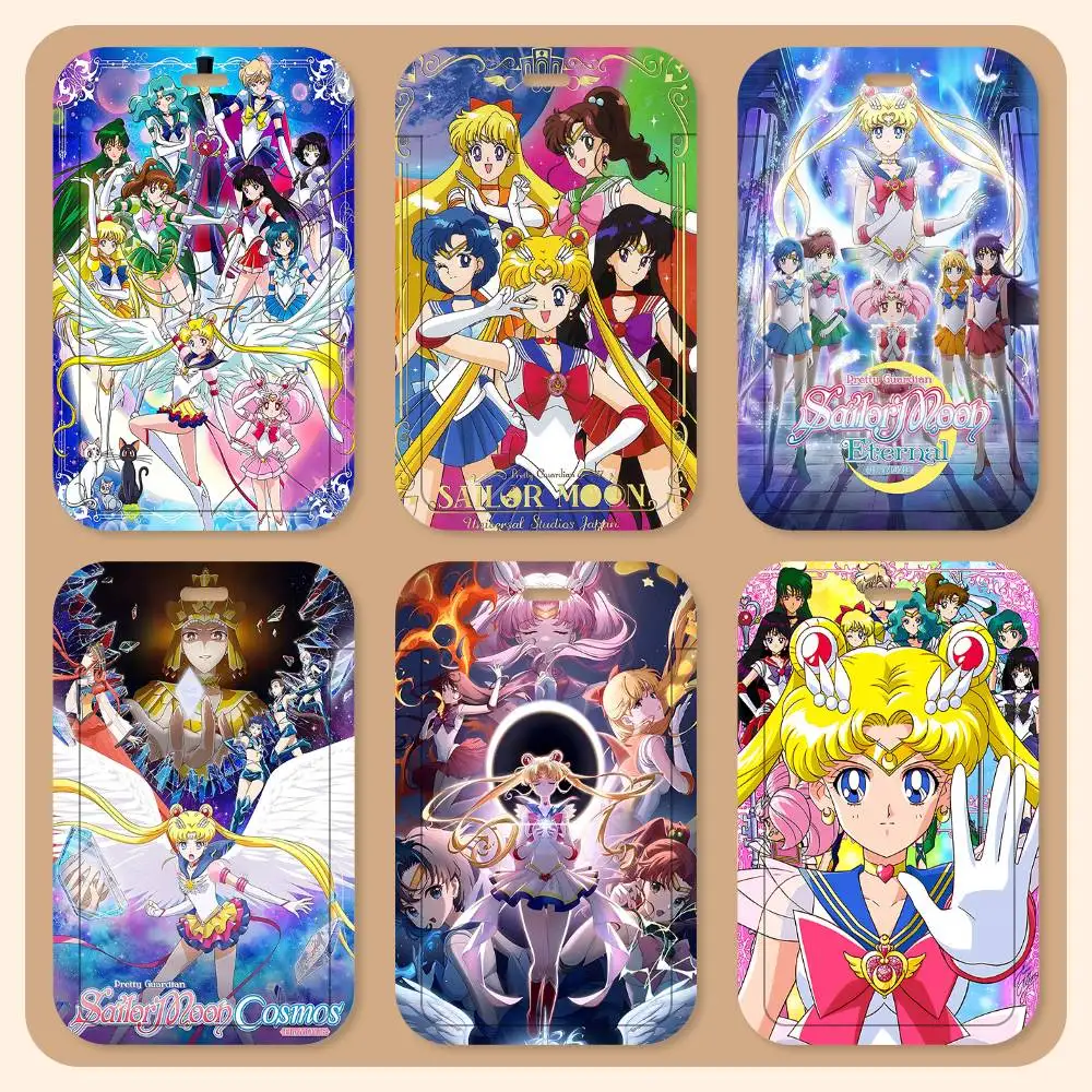 

Аниме-аксессуары S-Sailor Lovely M-Moon: карманные держатели для карт, держатели для студенческих удостоверений, нашейные держатели для карт, держатели для карт контроля доступа