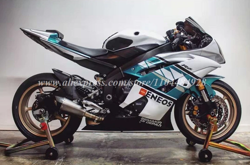 4Gifts New ABS Motorcycle Fairings Kit Fit For YAMAHA R6 2006 2007 06 07 Bodywork Set Custom White Black Green