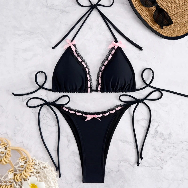 

Сексуальные бикини с бантом 2026, женские купальники, женский купальник для купания, купальные костюмы, бразильский комплект бикини, пляжная одежда, купальщица в бассейне