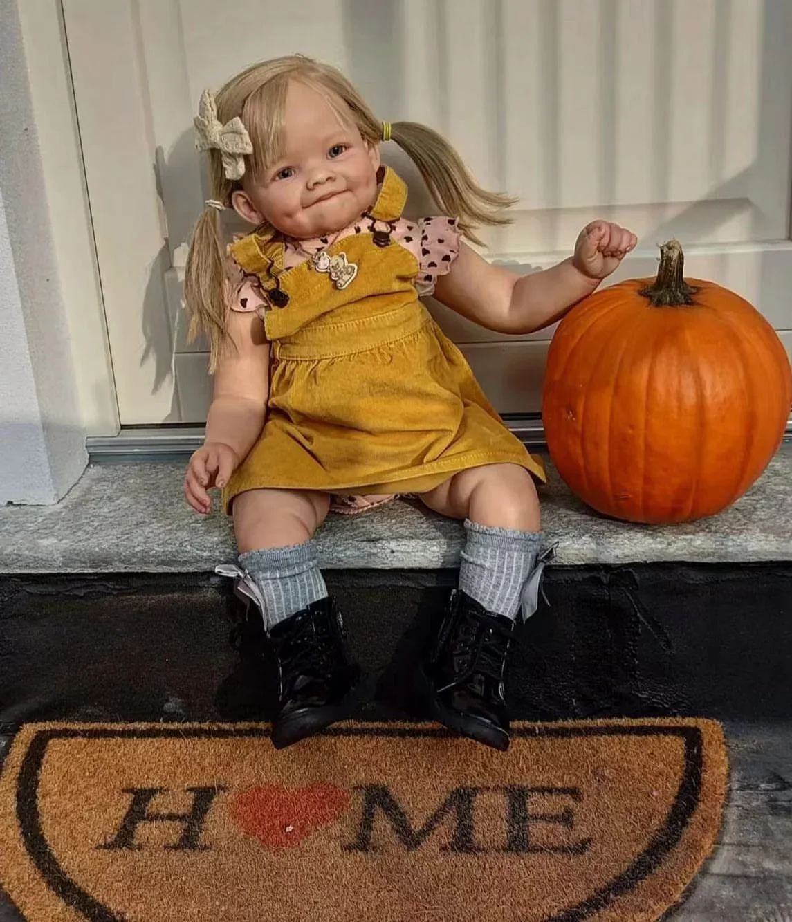 Customized Limited Supply  28inch Reborn Baby Doll Raya With Hand-Rooted Blond Hair Already Finished Doll Different Dress