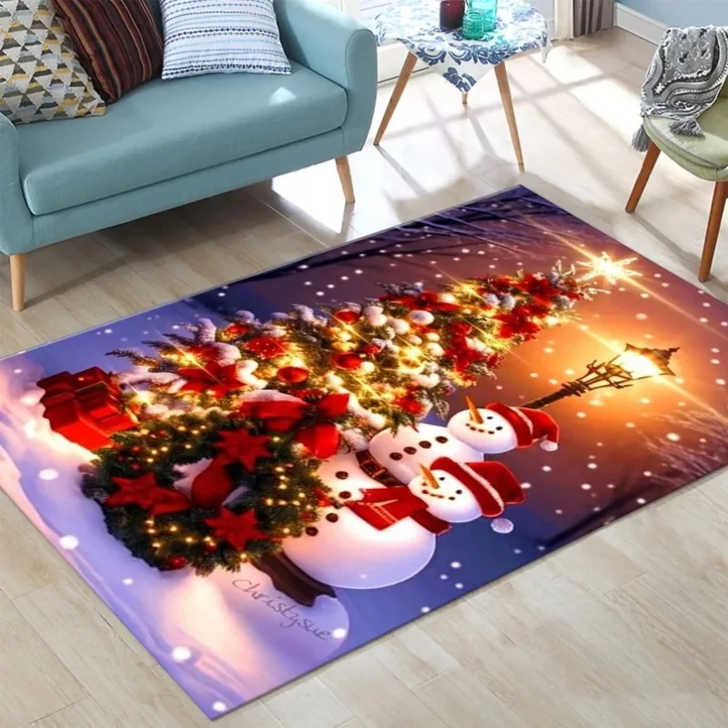 

Christmas Decorations Carpet for Living Room Home Decor Sofa Table Large Area Rug Bedroom Entrance Doormat Bathroom Non-slip Mat