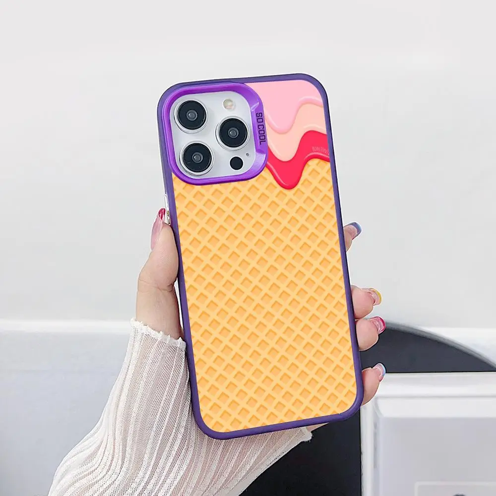 Delicious Waffles Mobile Phone Case for iPhone 17 16 15 14 13 12 11 X XR XS 8 7 Air Pro Max Plus Purple Translucent Cover
