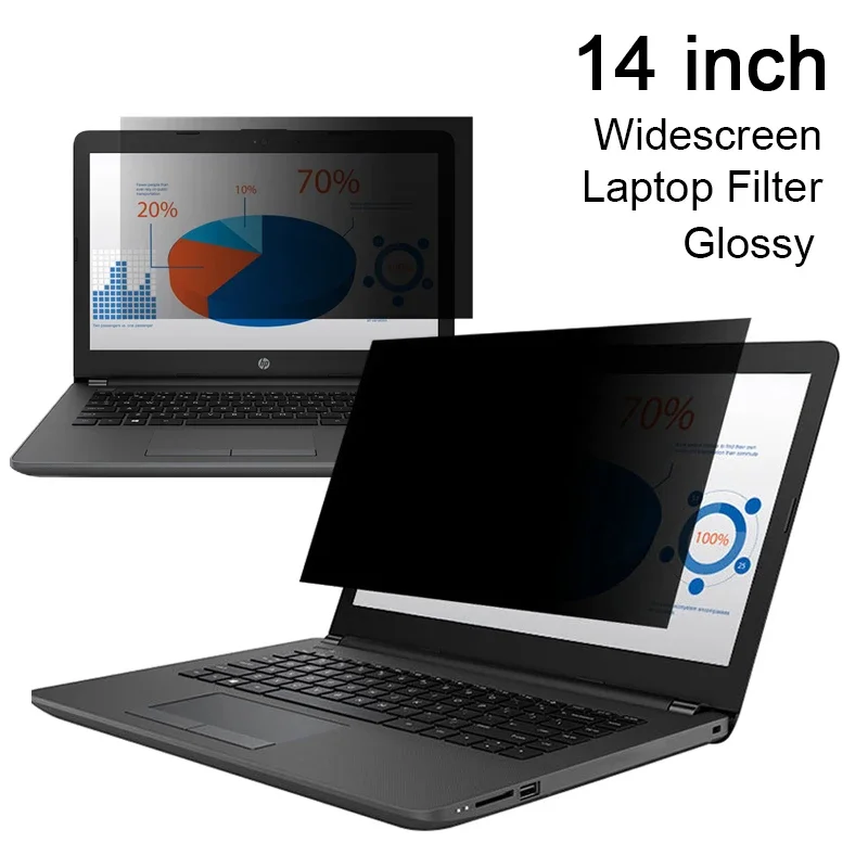 Filtro de privacidade de 14 polegadas (310 mm * 174 mm) para notebook 16: 9 protetor de notebook anti-reflexo anti-luz azul tela de privacidade PET filme fosco impermeável anti-risco