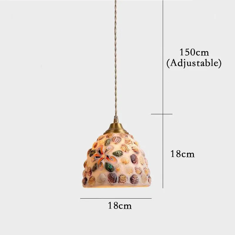 

Post Modern Glass Pendant Lights Creative Sea ShelL Lampshade Bedroom Bedside Hanging Lamp Interior Decor Lighting Ceiling