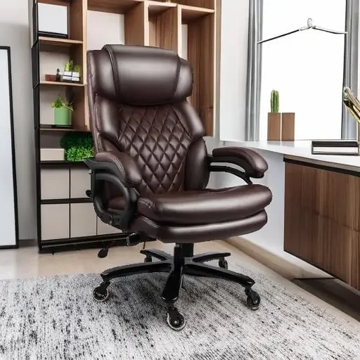 Cadeira de escritório grande e alta com assento largo da mola, cadeira do escritório executivo para pessoas pesadas, Home Desk Chair, Heavy Duty, 400lbs