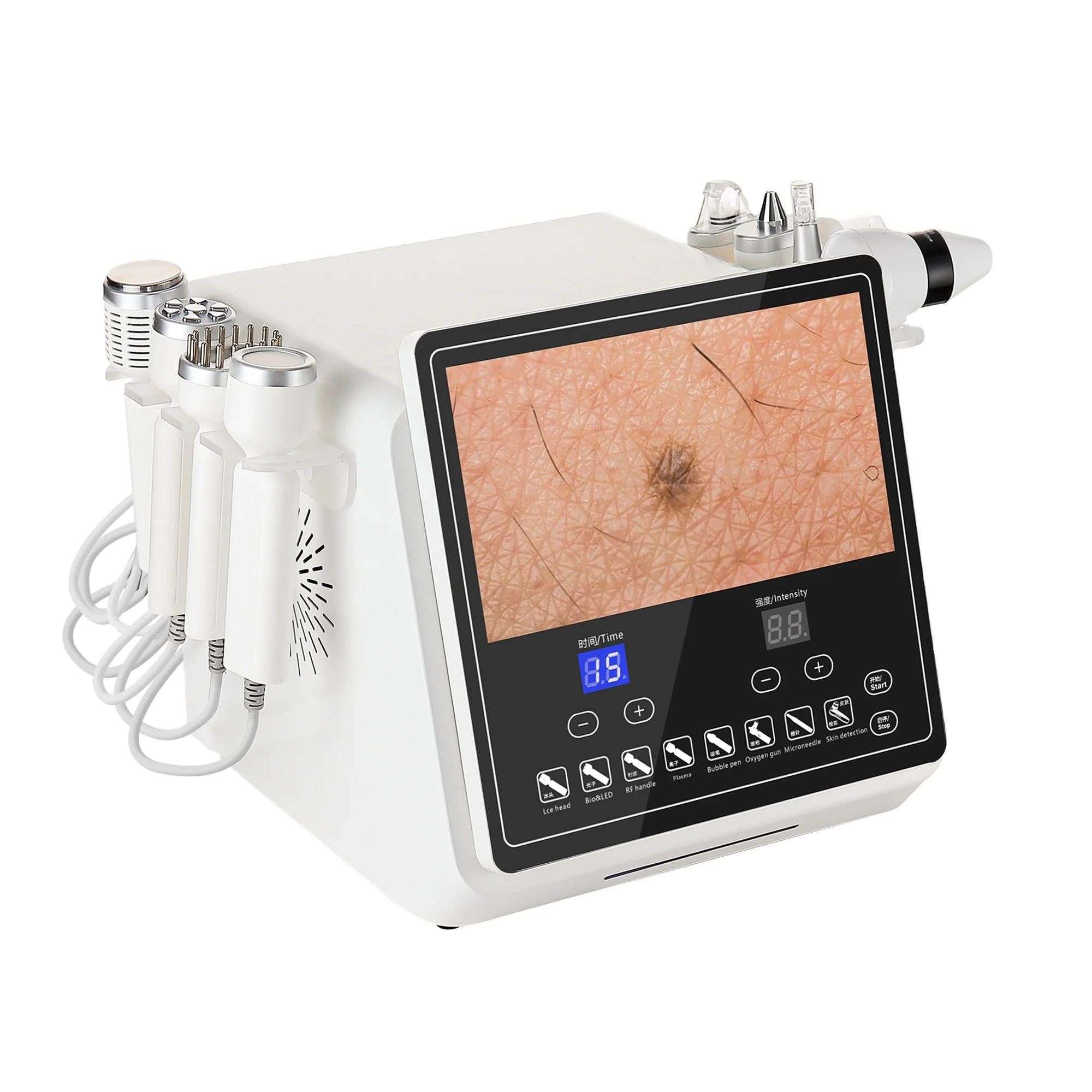 8 in 1  Facial Machine with Multi-Function  Analyzer  Cleaning Hydra Dermabrasion Machine