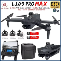 L109 PRO MAX Drone 3-Axis PTZ 4K Professional HD Dual Camera GPS 5G WIFI FPV 360° Laser Obstacle Avoidance Brushless Dron Toy