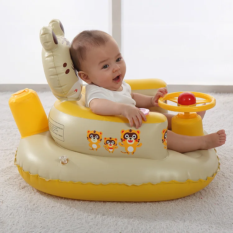 Baby Inflatable Seat Back Support Portable Foldable for Infant Bath Seat Training Chair Baby Shower Support Sofa Baby Bath Chair