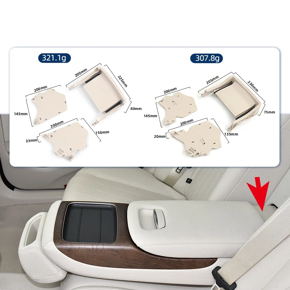 Car Rear Armrest Box Cover Back Seat Armrest Bracket for Mercedes Benz W213 E Class E400 E300 E350 Armrest Box Cover Plate