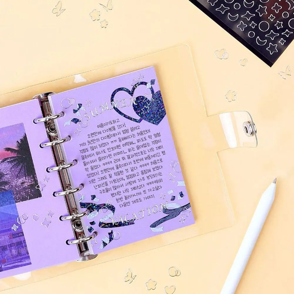 Butterfly Scrapbooking Stickers PVC Laser Stickers Transparent Bronzing Stickers Decoration Stickers Stars Moon Fantasy Series