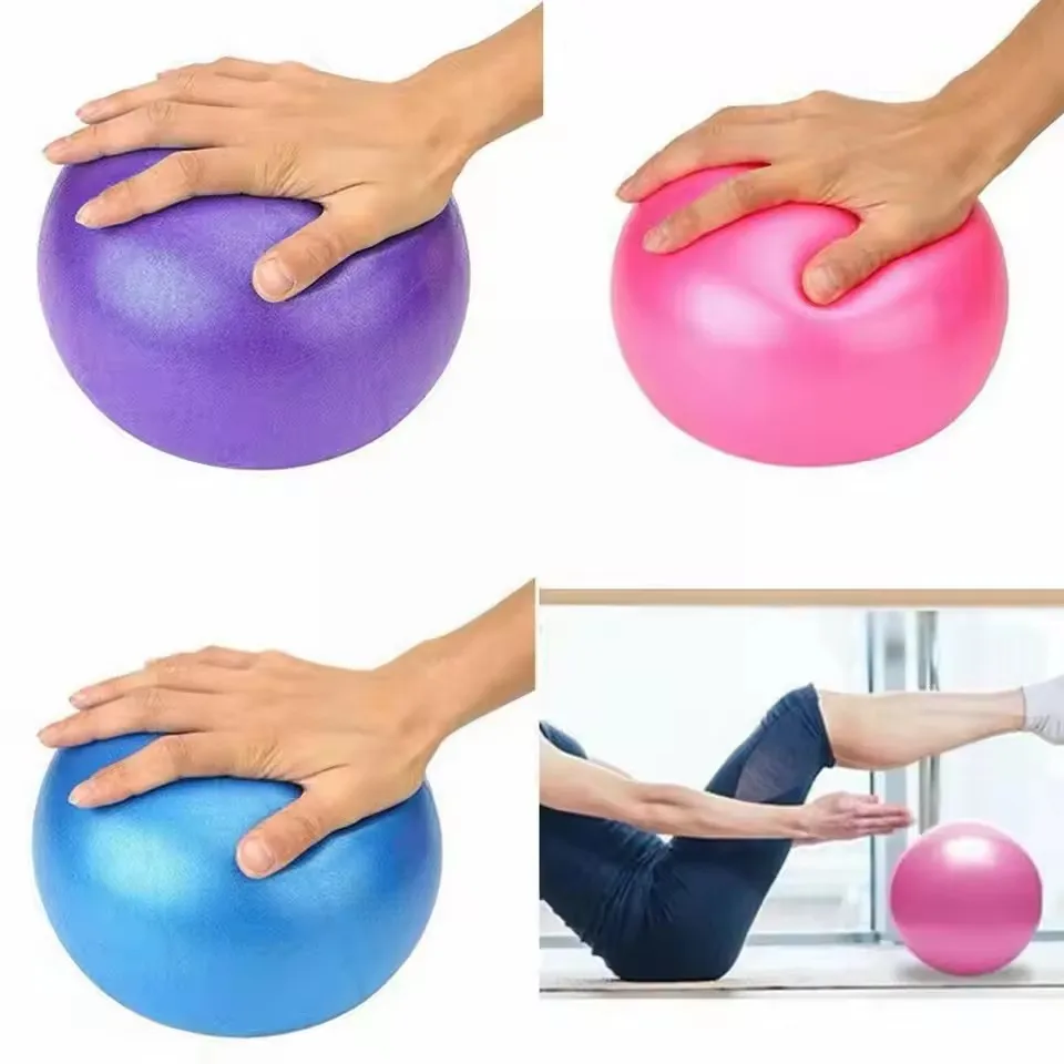 Pelota de Yoga de 25cm, Mini pelota esmerilada a prueba de explosiones para Pilates y Fitness, pelota pequeña para Yoga y cadera, pelota de paja para Fitness y Yoga