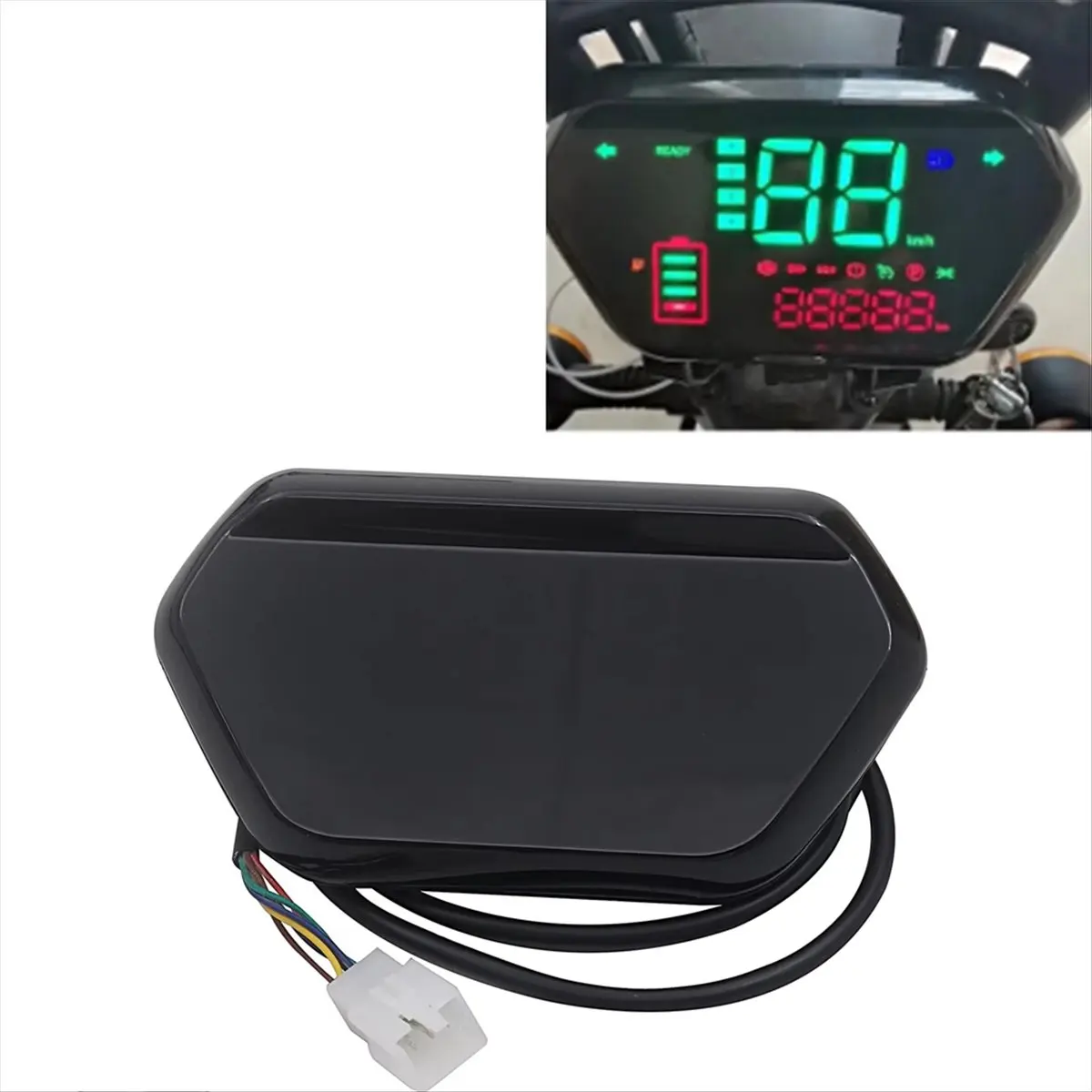 SWXF For Citycoco Speedometer LCD Display Meter 60V Meter Speed Battery Turn Light Display for Citycoco Electric Scooter