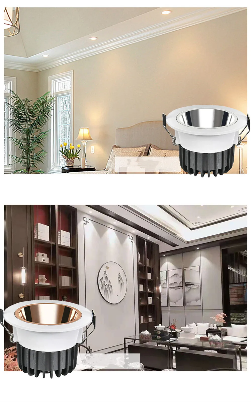 Faretto dimmerabile led 7W 9W 12W 15W 18W 20W 24W soggiorno corridoio corridoio wall washer lato stretto COB soffitto downlight