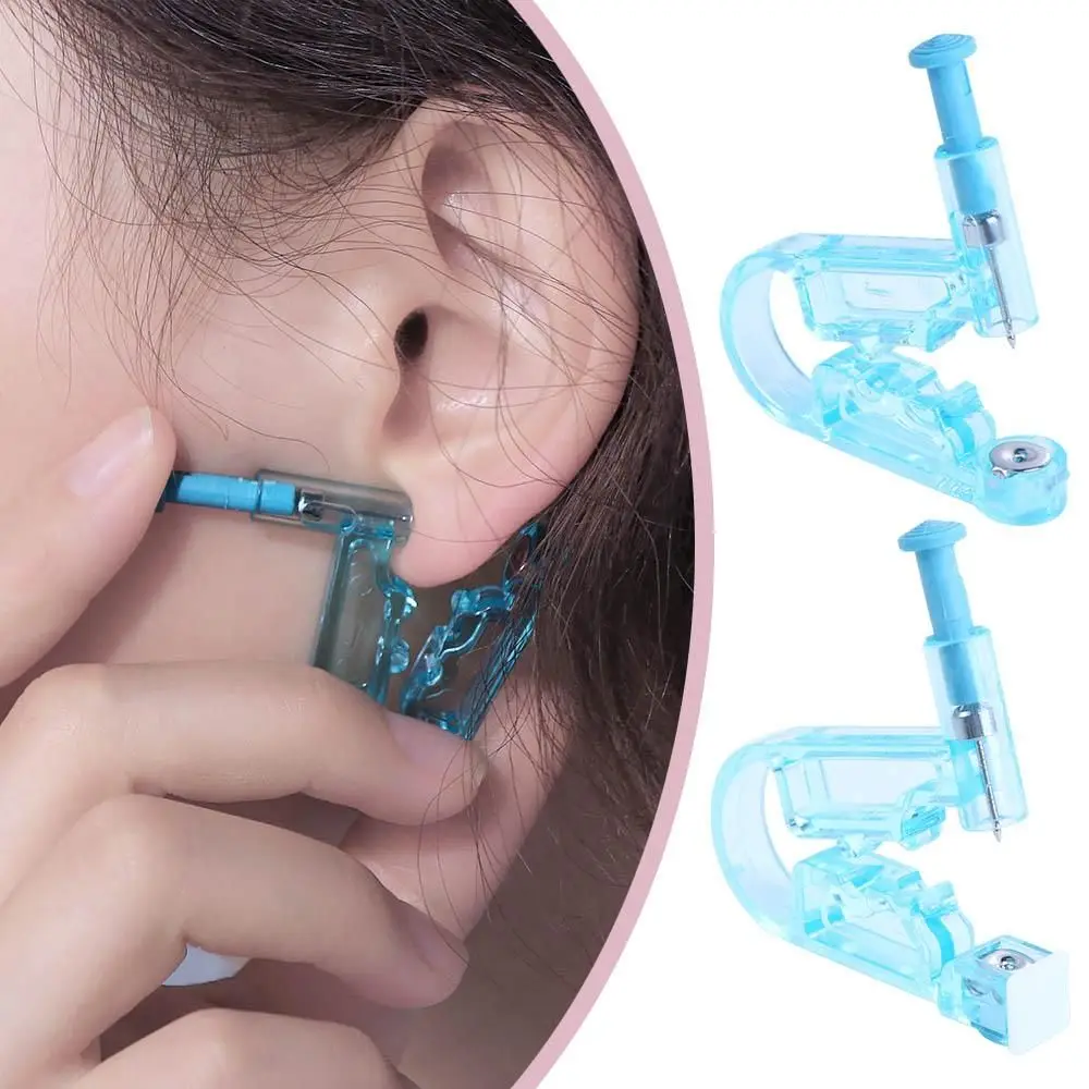 Kit Perçage Oreille 6 Pistolets Jetables Avec Goujons - Piercing Indolore Sécurité Pour Femme Et Homme
