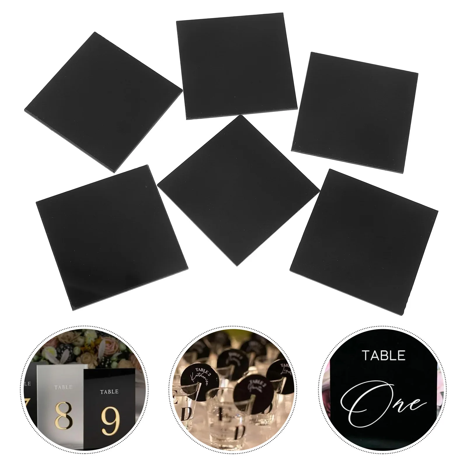 

30pcs Acrylic Blank Plate 2Mm Black Sheets For Diy Crafts Painting Handicraft Making Supplies Acrylic Sheet For Crafting Display