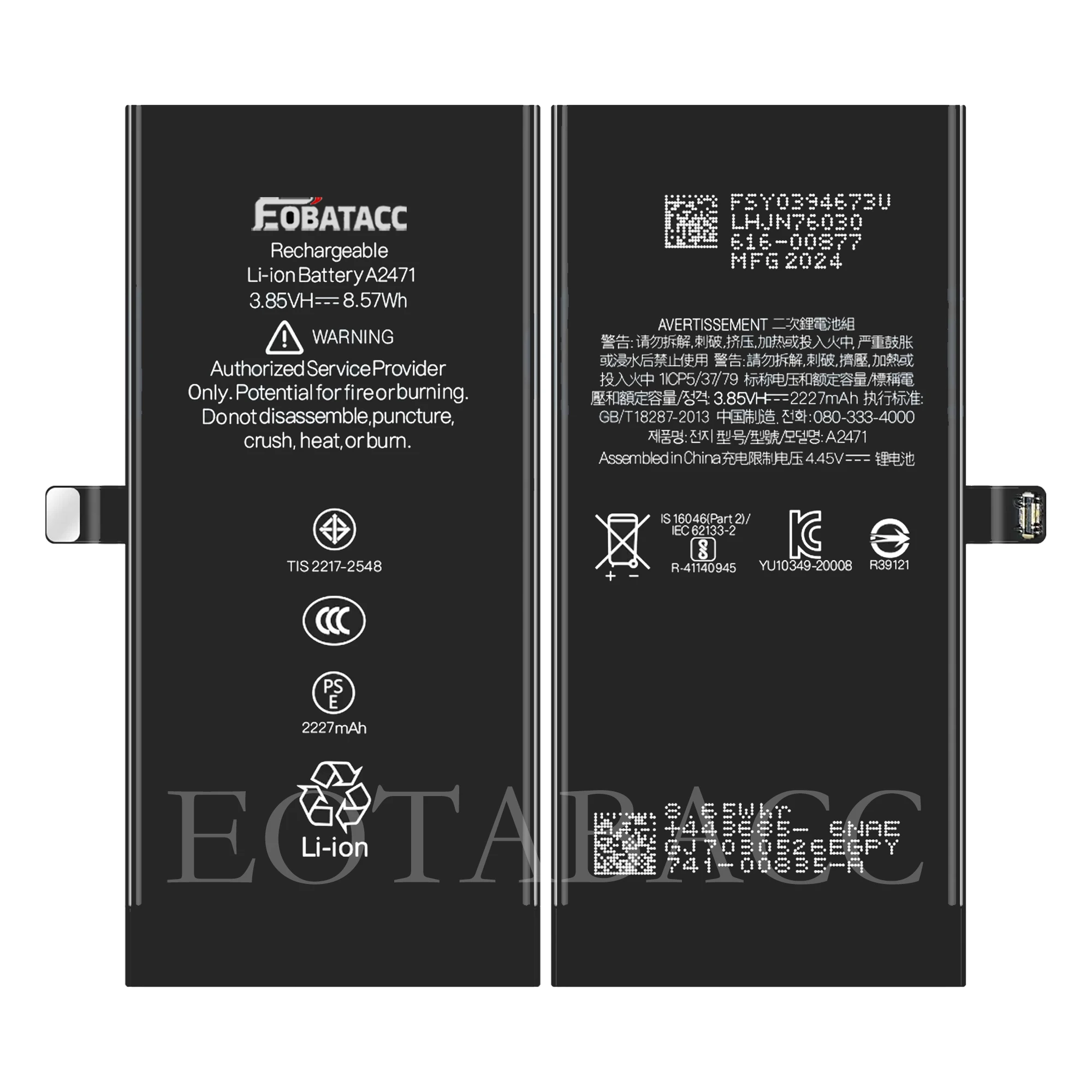 EOTABACC High Quality 100% Original Battery For iPhone 12 mini/12MINI/A2399/A2176/A2398/A2400/A2399 Phone Battery+Tools