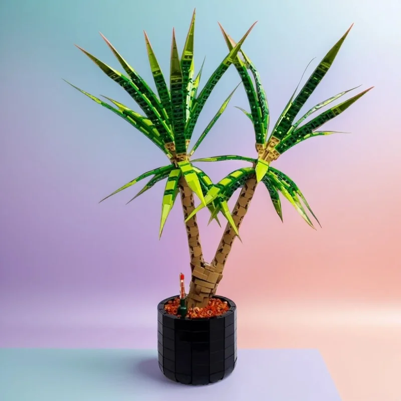 

1961PCS MOC Medieval Castle Dracaena Marginata Dragon Tree Model Building Blocks DIY Assembly Building Blocks Display Gift Home