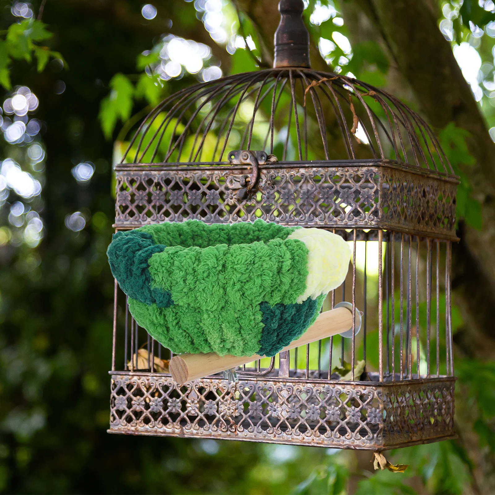 

Parrot Perch Stand With Nest Hanging Bird Bed For Cage Comfortable Sleeping Hut Snuggle Pet Bird Accessories