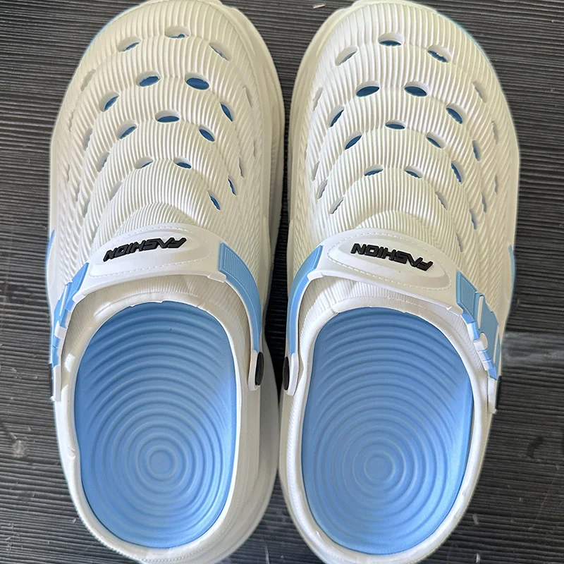 Herren-Clogs für den Sommer, EVA, leicht, weiche Sohle, Wasser- und Strandpantoffeln, rutschfest, verschleißfest, zum Fahren, Dual-Use-Sandalen – Detail 2