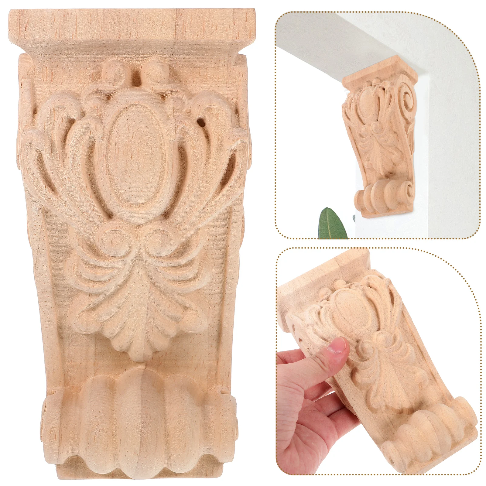 

Carved Wood Capitals and Corbels Decorative Decoration Wooden Carving Hornflower European