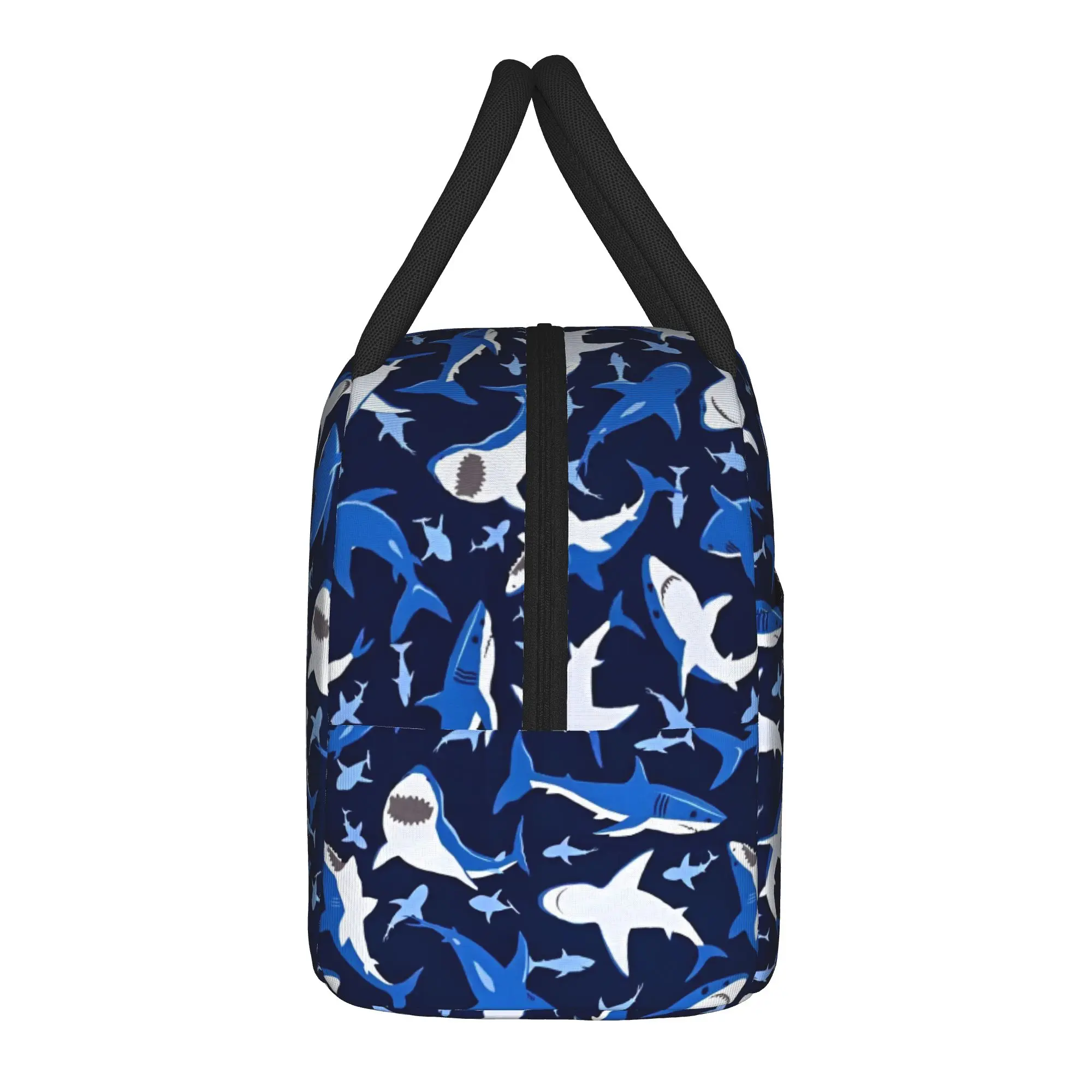 Shark Insulated Lunch Bags Leakproof Starry Whale Sharks Lunch Container Cooler Bag Tote Lunch Box School  Outdoor Girl Boy