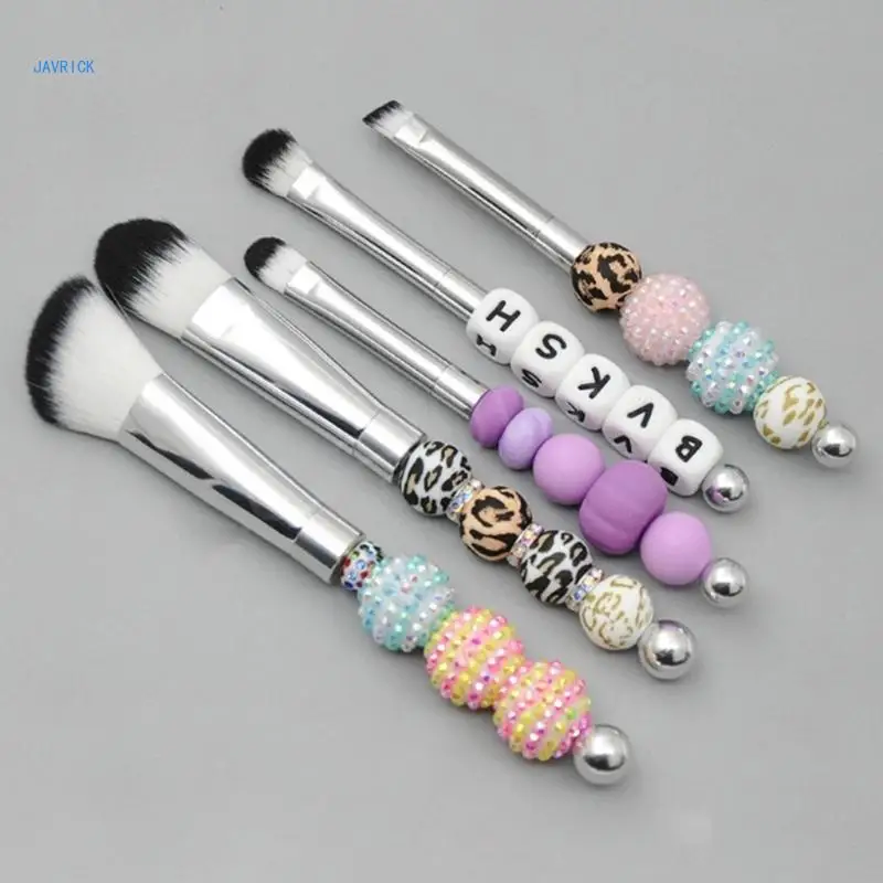 5 Pcs DIY Beaded Makeup Brush Eye Brush Makeup Colouring Accessory