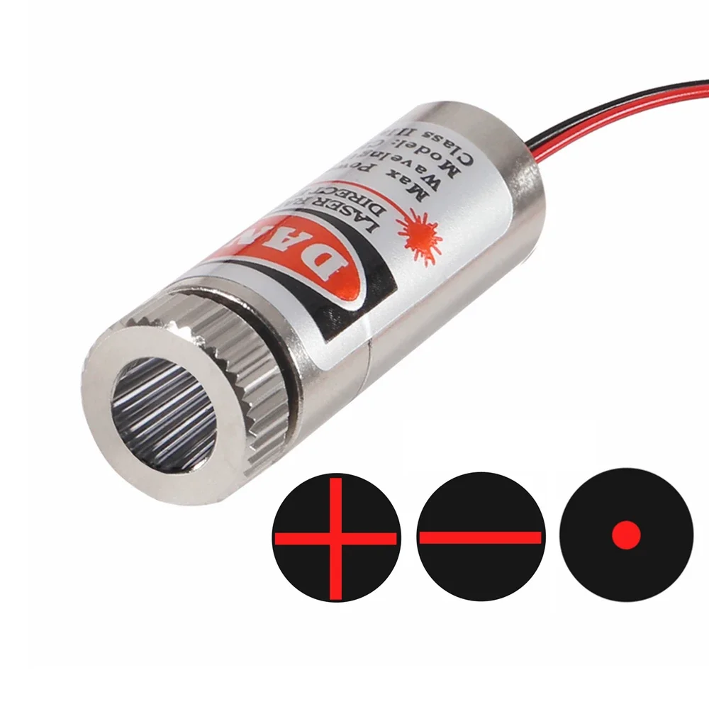 650nm 5mW Red Point / Line / Cross Laser Module Head Glass Lens Focusable Focus Adjustable Laser Diode Head Industrial Class