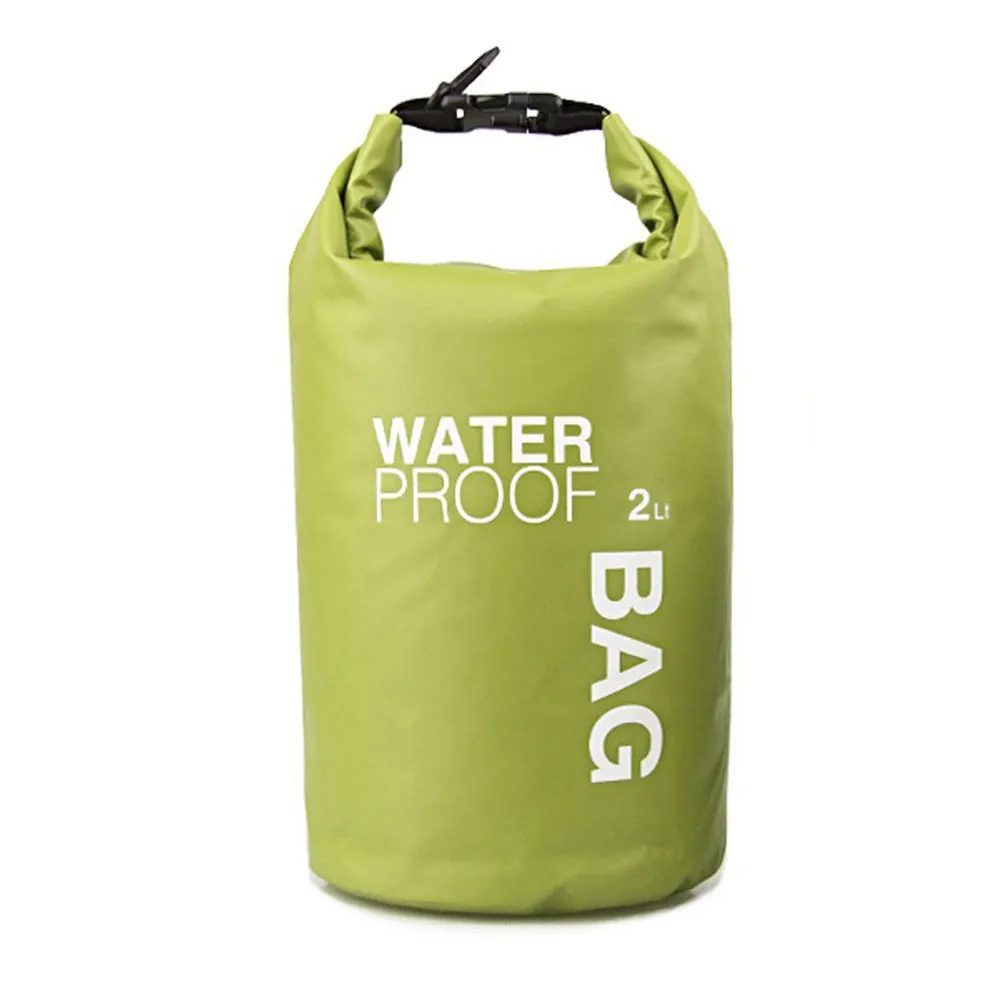 2L Waterproof Dry Bag Ultra Portable Outdoor Travel Pouch Lightweight Foldable Roll-Top Closure for Camping Boating Kayaking