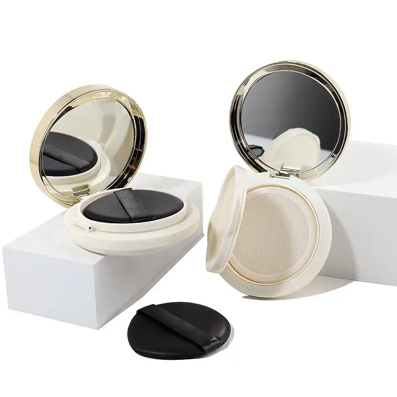 【H】Portable Empty Air Cushion Puff Box With Powder Sponge Mirror Portable Cosmetic Makeup Case Container For BB Cream Foundation