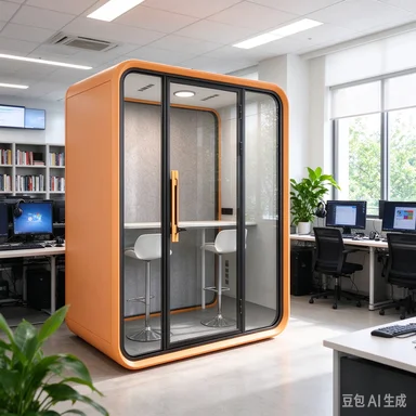 Modular Office Meeting Pod Portable Silent Pod Privacy Workspace Soundproof Acoustic Vocal Booth for Library Study Office Hotel