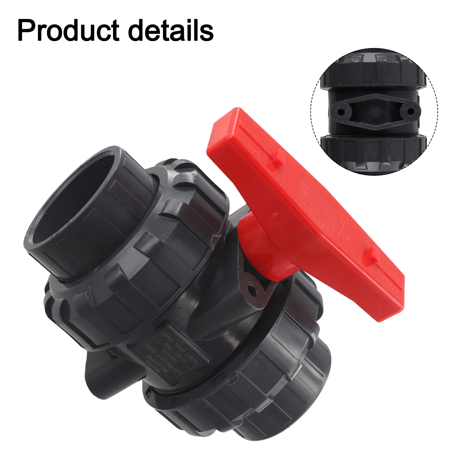Double Union Socket Valve 2 Inch Ball Valve Plumbing Application Acid And Alkali Resistance Easy Maintenance For Plumbing