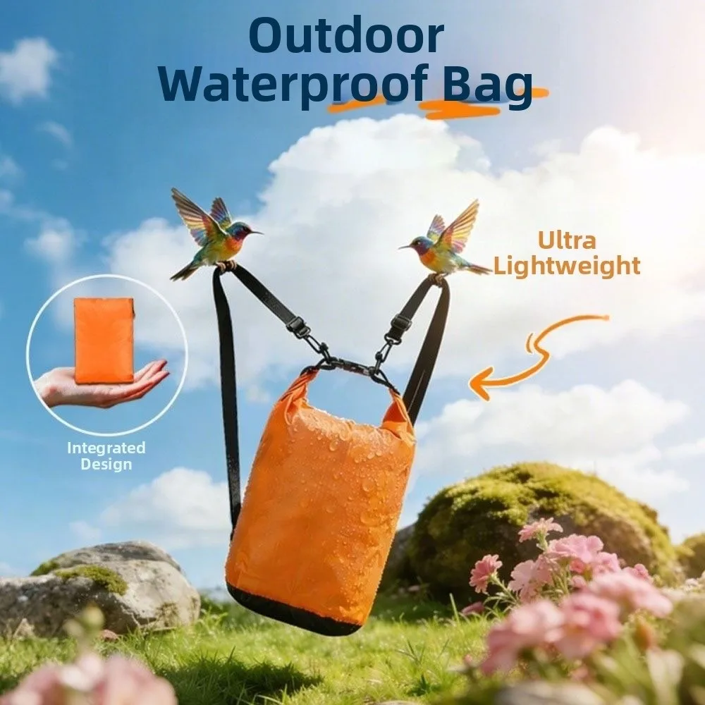 

Портативная водонепроницаемая легкая сумка-ведро для плавания объемом 15/20 л, вместительный пляжный рюкзак