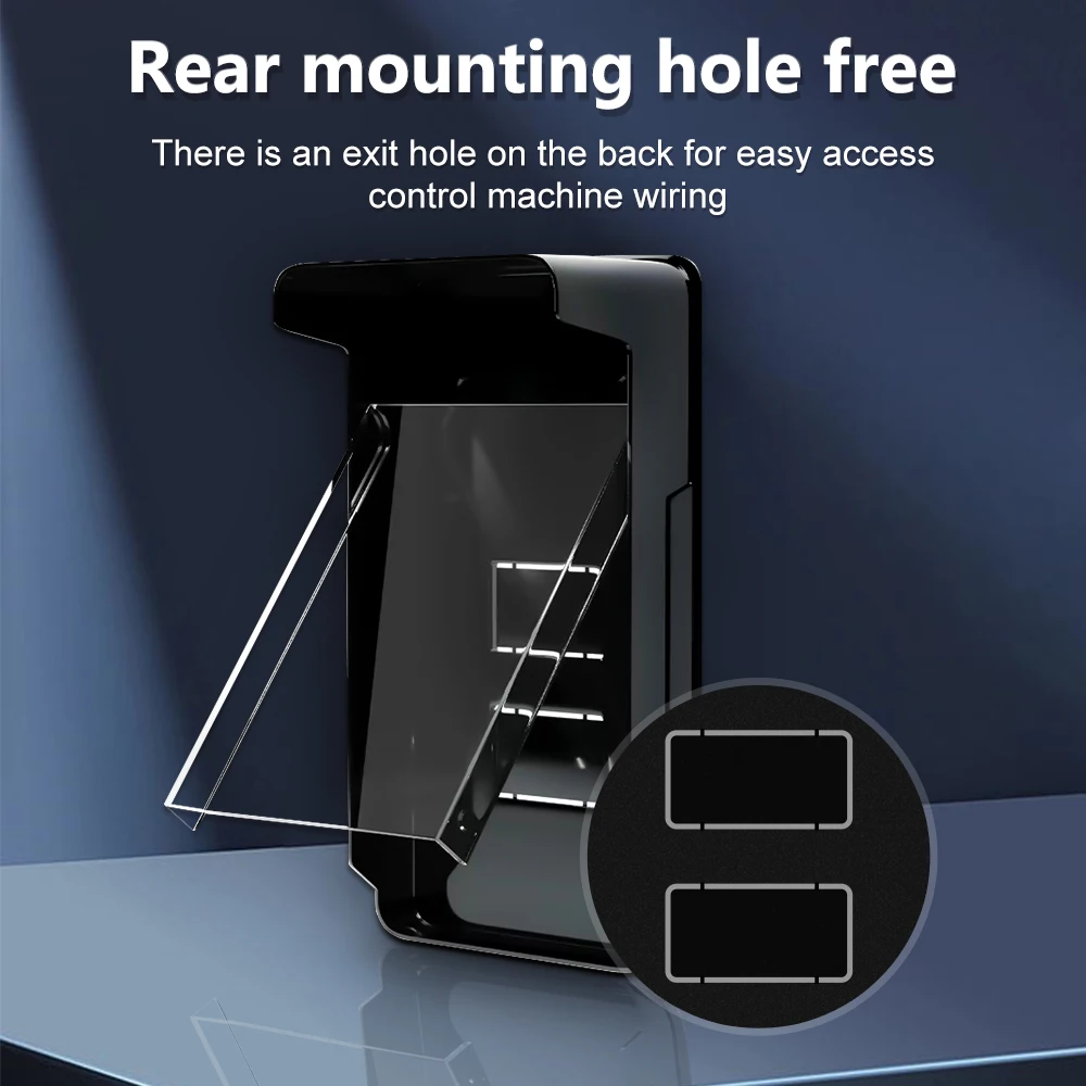 Cubierta impermeable para lluvia con Panel transparente para Control de acceso de puerta, lector de teclado, dispositivo de reconocimiento Facial de