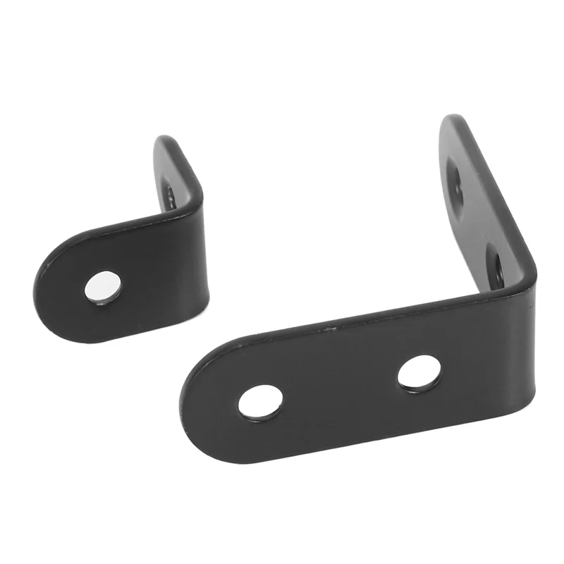 ABUL-80 Pcs Black L Brackets 90 Degree Angle Joint Bracket Fastener For Wood Chair Bookshelf Board (40Pcs-40Mm/40Pcs-20Mm)