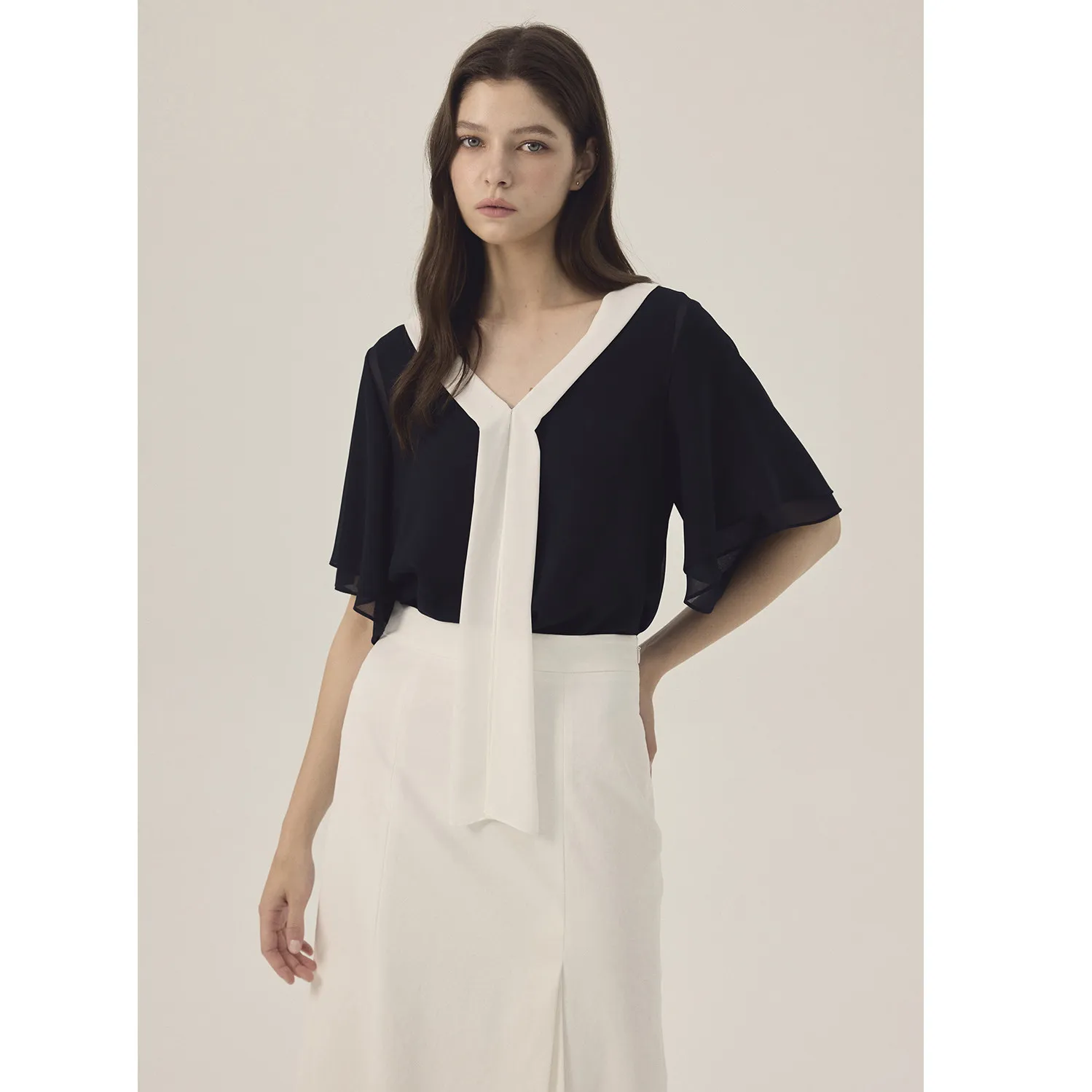 

Женское платье Ele MICOAT Pure Original, летнее, 2025, с V-образным вырезом, из шифона, драпированное, легкое, повседневное, модное