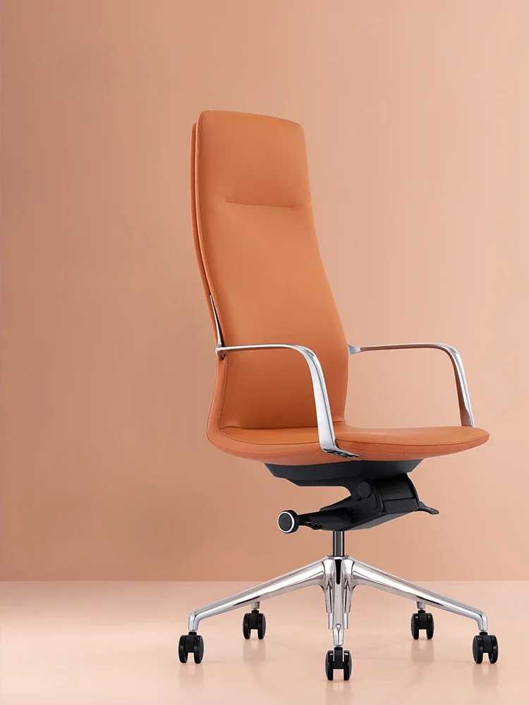 Italian Minimalist Leather Executive Chair Ergonomic Office Chair Computer Chair