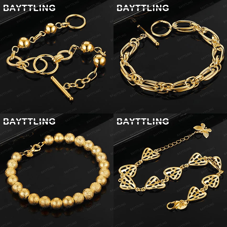 

Fashion 925 Sterling Silver 18K Gold Exquisite Round Beaded Triangle Bracelet Women's Wedding Accessories Elegant Gift Jewelry