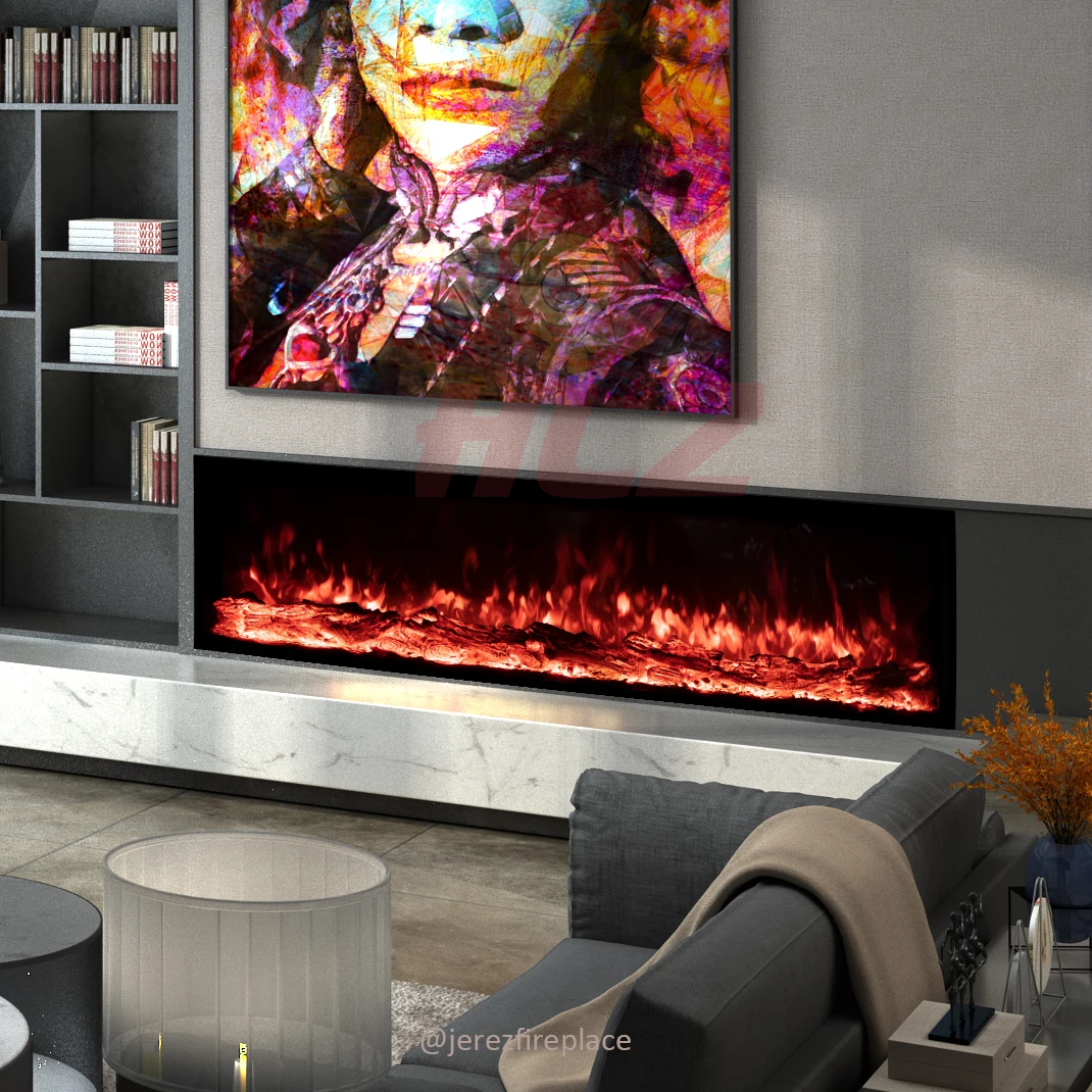 150cm Factory Directsales Customized Indoor Insert Fireplace Wall Mounted Decorative Smart Home Hotel Office  Electric Fireplace