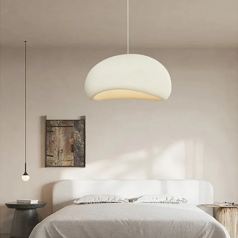 

Creative Dining Table Light Ceiling chandelier Oval cap wabi-sabi E27LED D40CM Bedroom living room study Pendant lamp