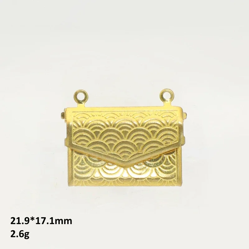 BoYuTe (50 Pieces/Lot) Envelope Shaped Brass Lockets Photo Locket Pendant Can Open Diy Jewelry Accessories