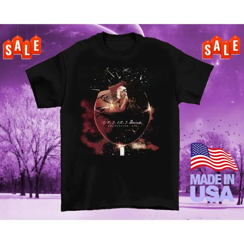 سيا سنجر ألبوم الثريا الموسيقى تي شيرت القطن Al548 #1