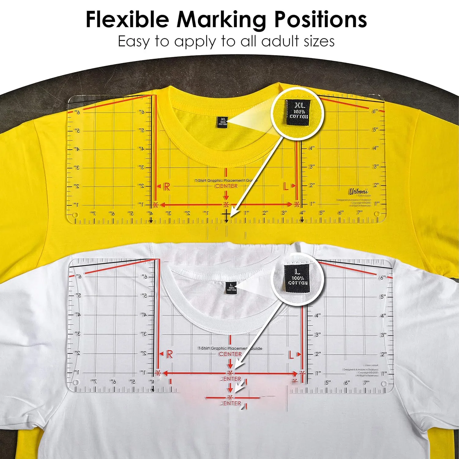 T-Shirt Ruler Guide,Vinyl Alignment and Center Design Tool,T-Shirt Alignment Tool for Heat Press and Cricut