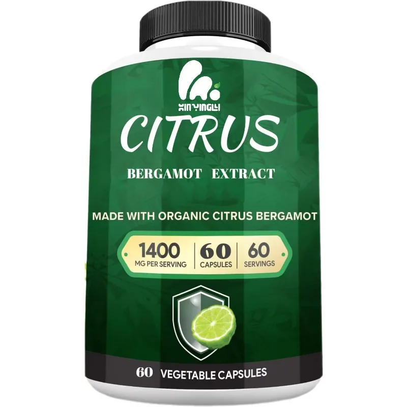 High quality citrus bergamot supplement 1400mg 25:1 bergamot extract -60 capsules