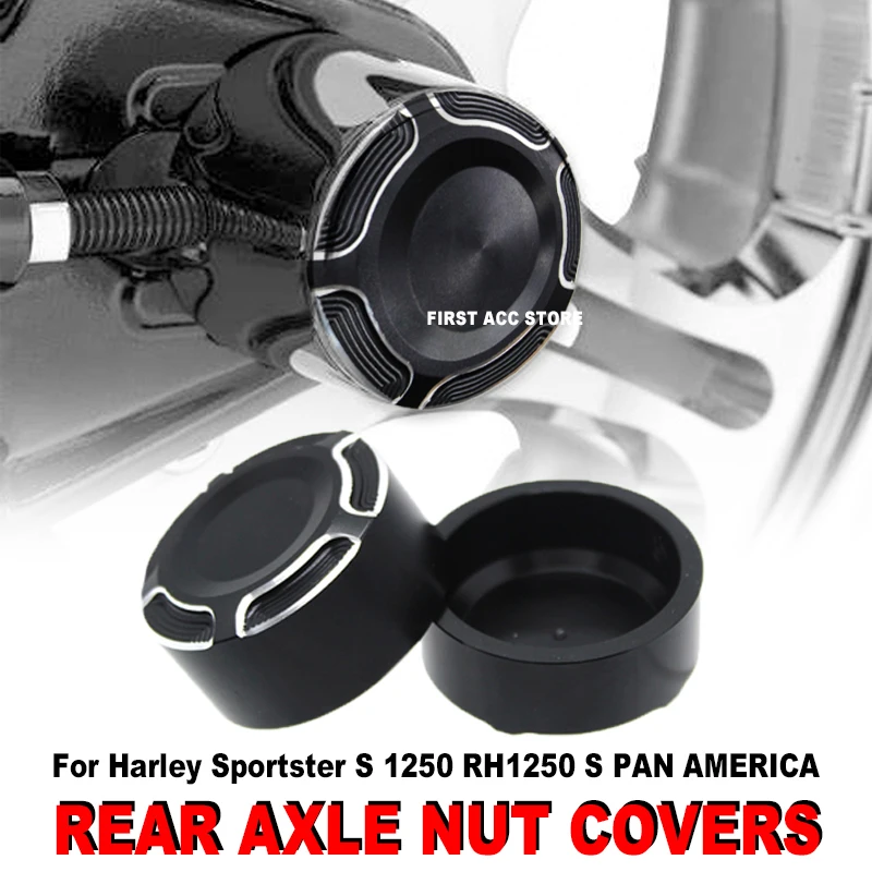 Aluminum Rear Axle Nut Covers Rough Crafts Covers Bolt Set For Harley Sportster S 1250 RH1250 S PAN AMERICA 1250 S PA1250