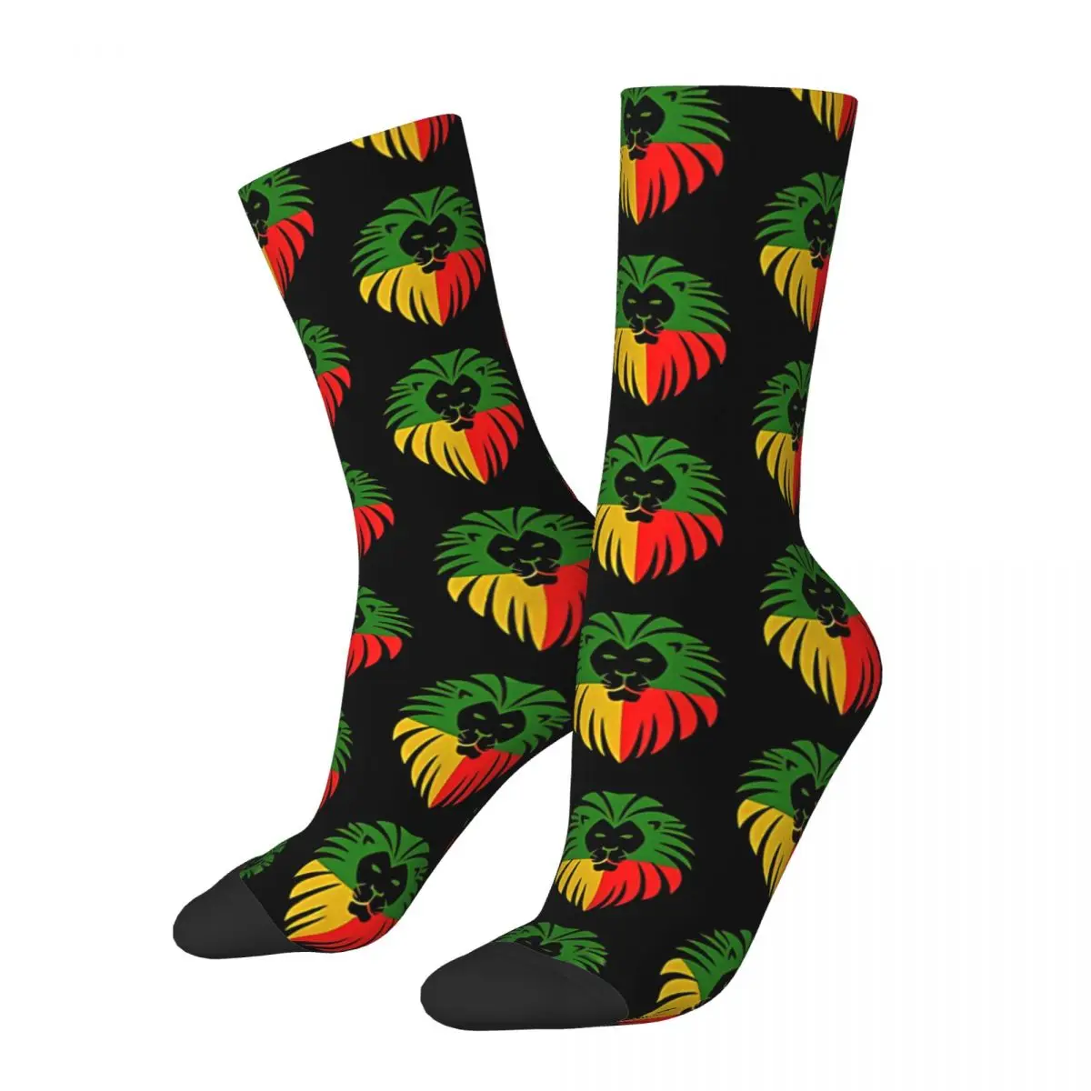 Badge Lion Rasta Lion Of Judah Rastafari Socks Sports 3D Print Boy Girls Mid-calf Sock