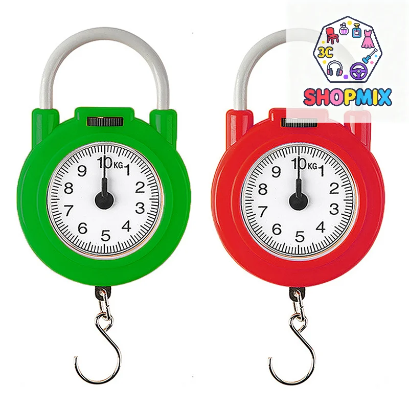 10kg Portable Hanging Mechanical Scale Fish Luggages Kitchen Scale Hanging High Precision Digital Hand Held Spring Scale