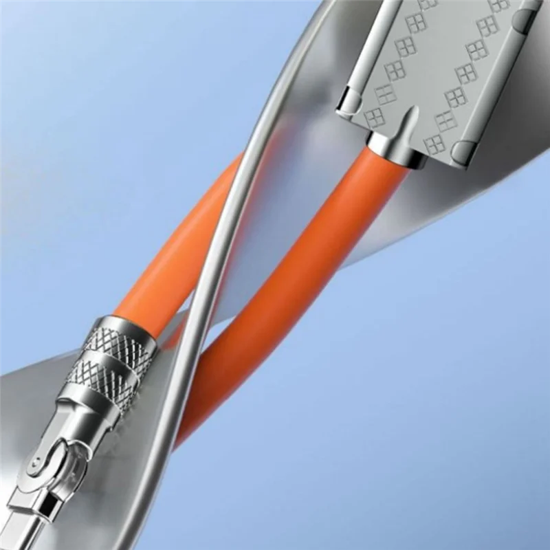 120W 6A Super Fast Charge Type-C Liquid Quick USB Cable ,Orange 1.5M_N34R